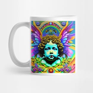 Psychedelic Cherub Angel Wings Mug